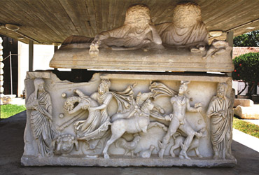 ארון קבורה רומי ( סרקופג) מרכז אפרידר